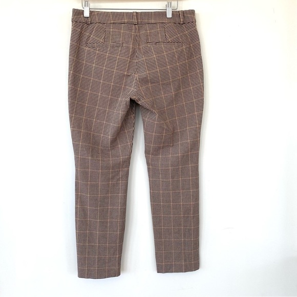 Banana Republic cropped skinny pants with stretch in brown plaid - Picture 5 of 12